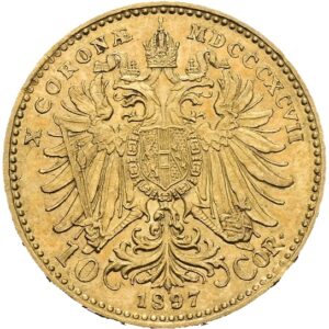 10 Koruna 1897, Vídeň,  František Josef I.