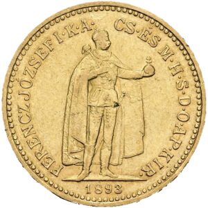 10 Koruna 1893 K.b. František Josef I.
