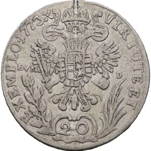 20 Krejcar 1773 B, Josef II.
