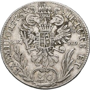 20 Krejcar 1775 B, Josef II. Kremnica