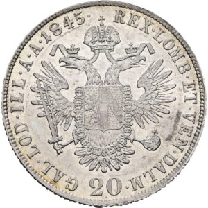 20 Krejcar 1845 C, Ferdinand V. Praha