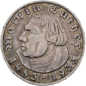 5 Marka 1933 A , Martin Luther