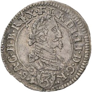 3 Krejcar 1624 Ferdinand II. Graz