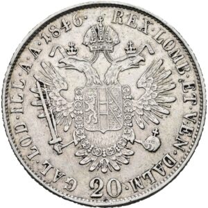 20 Krejcar 1846 M, Ferdinand V.