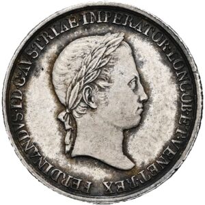 Žeton 1838 ke korunovaci Ferdinand V.