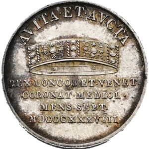 Žeton 1838 ke korunovaci Ferdinand V.