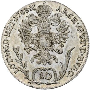 10 Krejcar 1788 B, Kremnica, Josef II