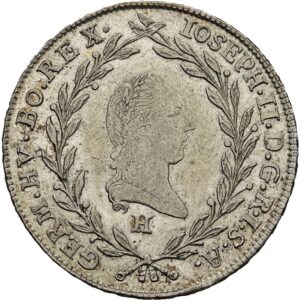 20 Krejcar 1789 H , Josef II. Gunzburg