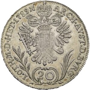 20 Krejcar 1789 H , Josef II. Gunzburg