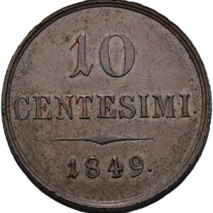 10 Centesimi 1849 M, František Josef I.