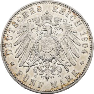 5 Marka 1904 , svobodné hanzovní město Hamburg