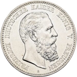 5 Marka 1888 A , Prusko, Fridrich III.