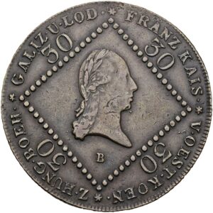 30 Krejcar 1807 B, František I. Kremnica