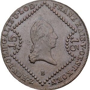 15 Krejcar 1807 B, František I. Kremnica