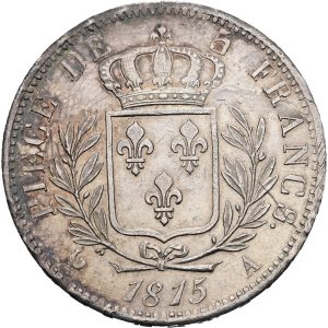 5 Frank 1815 A, Paříž,  Ludvíka XVIII.