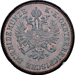 4 krejcar 1860 A , František Josef I. MS 63 BN