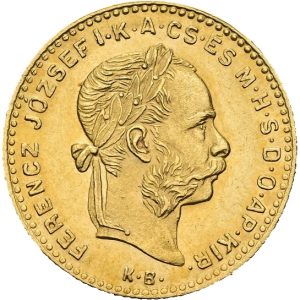 4 zlatník 1885 K.b. František Josef I.