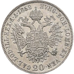 20 krejcar 1852 A, František Josef I.