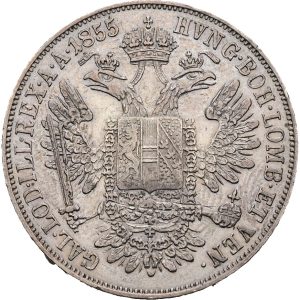 Konvenční 1/2 tolar 1855 A, František Josef I.