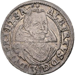 3 krejcar 1629, Zaháň, Albrecht z Valdštejna