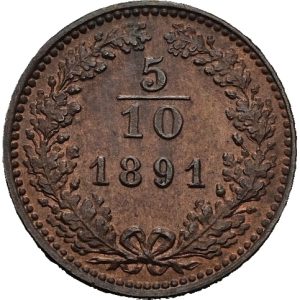 1/2krejcar 1891, František Josef I. Vídeň