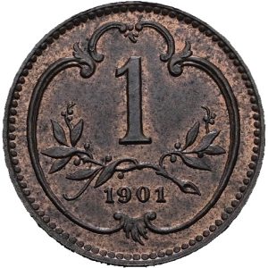 1 Haléř 1901, František Josef I. Vídeň