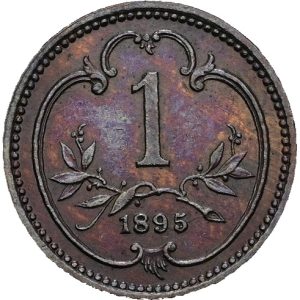 1 Haléř 1895, František Josef I. Vídeň