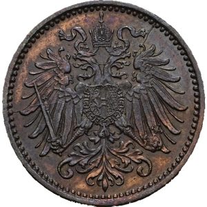 1 Haléř 1895, František Josef I. Vídeň