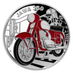 Stříbrná mince 500 Kč 2022 Motocykl Jawa 250 proof