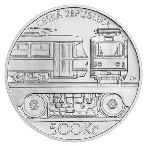 Stříbrná mince 500 Kč 2024 Tramvaj ČKD Tatra T3 standart