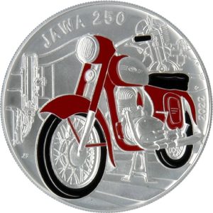 Stříbrná mince 500 Kč 2022 Motocykl Jawa 250 standart
