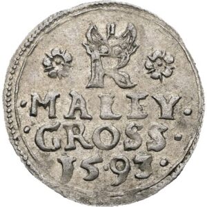 Malý groš 1593, Jáchymov Rudolf II.