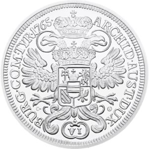 Stříbrný odražek 6 dukátu 1765/2026, Marie Terezie