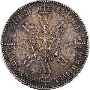 Tolar 1861, Wilhelm I. - korunovace