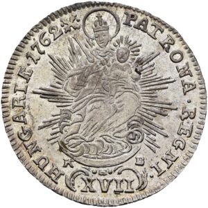 XVII. Krejcar  1762 K.B. Marie Terezie.