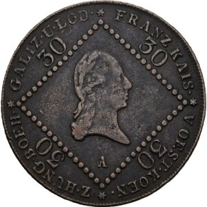 30 Krejcar 1807 A, Vídeň, František I.