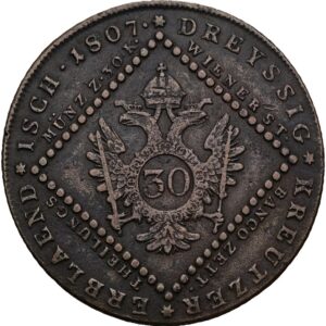 30 Krejcar 1807 A, Vídeň, František I.