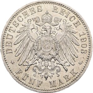 5 Marka 1903 A, Sasko - Altenbursg,  Ernest I.