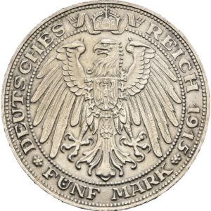 5 Marka 1915 A,  Fridrich František IV. ecklemburg- Schwerin
