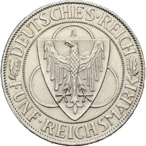 5 Marka 1930 A,  Výmarská republika, osvobození Porýní.