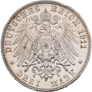 3 Marka 1911 G, Baden, Fridrich II.