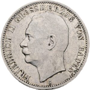 3 Marka 1912 G, Baden, Fridrich II.