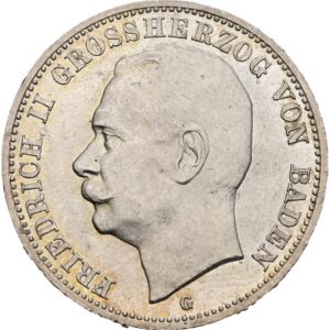 3 Marka 1914 G, Baden, Fridrich II.