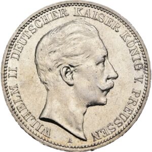 3 Marka 1909 A, Wilhelm II. Pruské království