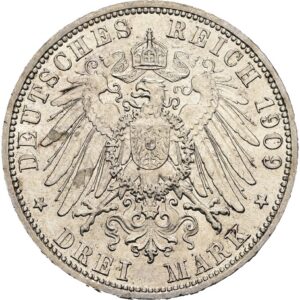 3 Marka 1909 A, Wilhelm II. Pruské království