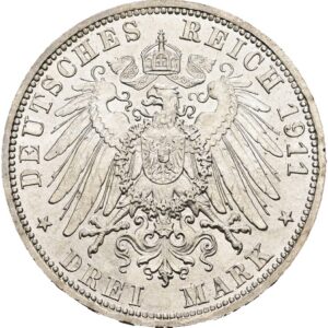 3 Marka 1911 A, Wilhelm II. Pruské království