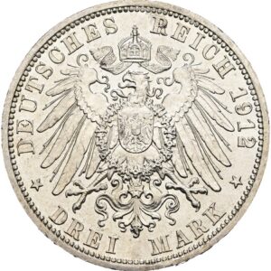 3 Marka 1912 A, Wilhelm II. Pruské království
