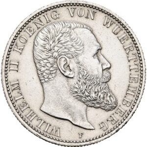 2 Marka 1902 F,  Vilém II. Württemberk