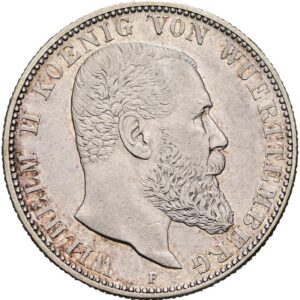 2 Marka 1904 F,  Vilém II. Württemberk
