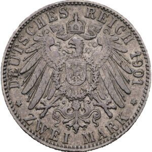 2 Marka 1901 G,  Fridrich I. Baden